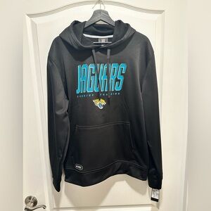 NFL Team Apparel Jacksonville Jaguars Combine Training Black Hoodie,Size Medium